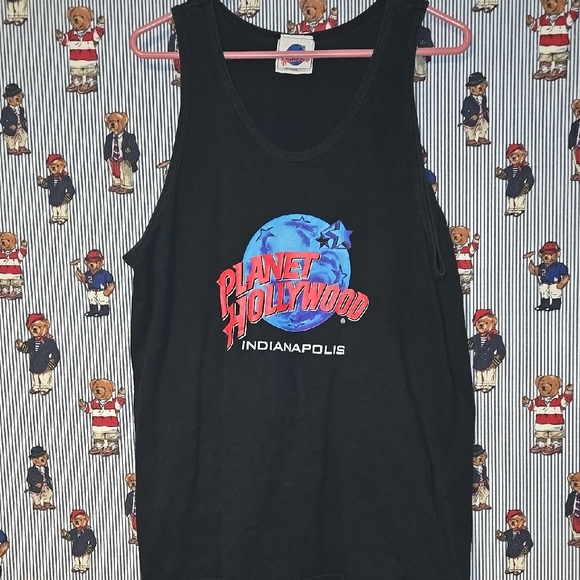 planet hollywood Other - Vintage 90s Planet Hollywood Indianapolis Black Tank Top Adult Large
